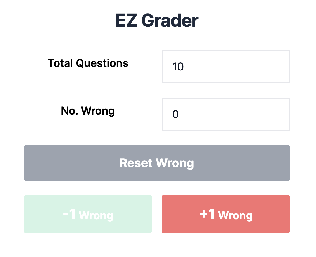 Ez grader online calculator
